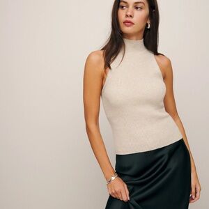 Reformation Farrah cashmere turtleneck tank